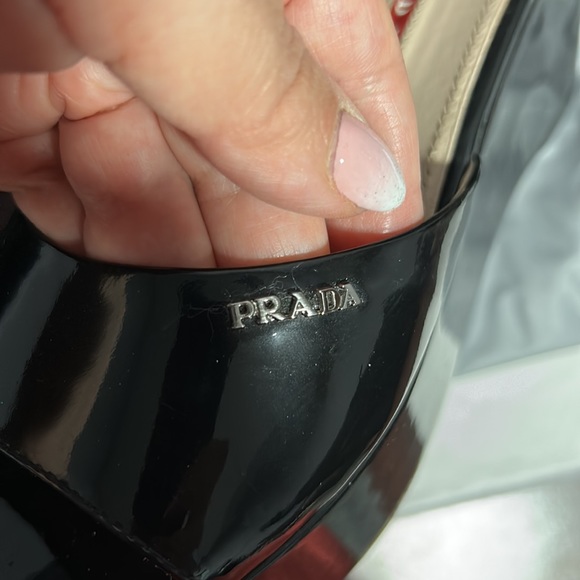 Prada Black Patent Leather Platform Sandals - Picture 13 of 16